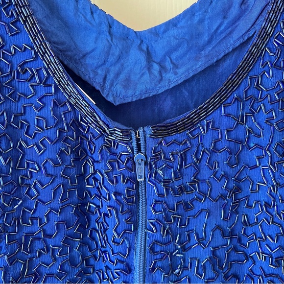 Vintage 1980’s Silk Sequin Mini dress - Picture 10 of 12
